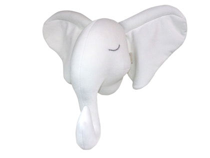 Animal head white elephant, Wall decoration for children's room