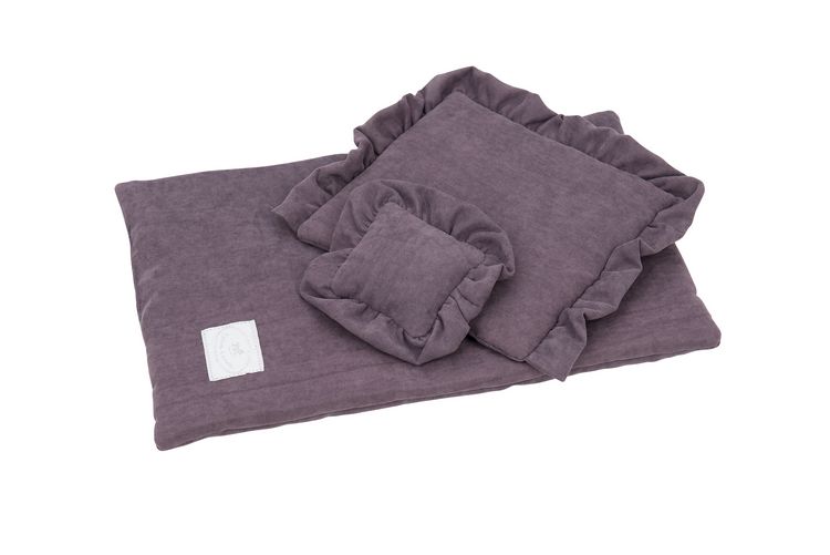 Purple duvet bed set with flounce, Cotton&Sweets 