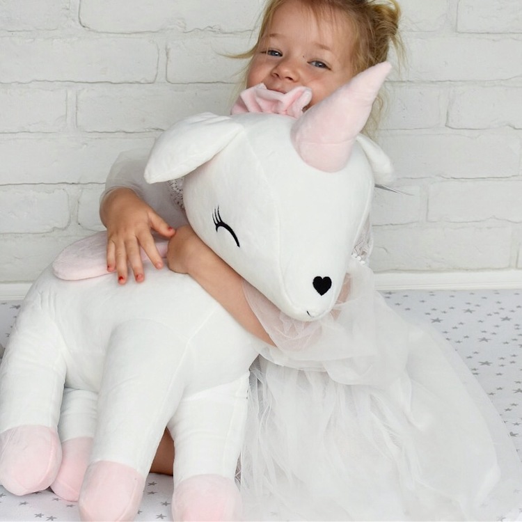 Cuddly toy, white unicorn XL 
