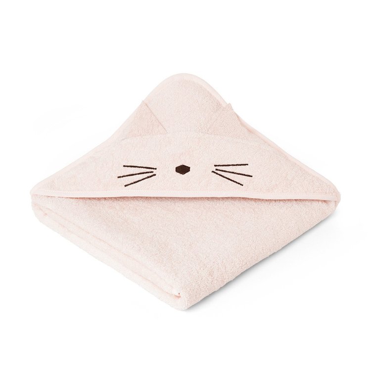 Liewood Hooded towel, Augusta Cat Rose 