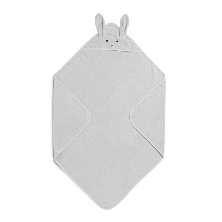 Liewood handuk med huva, Augusta Rabbit Dumbo Grey 