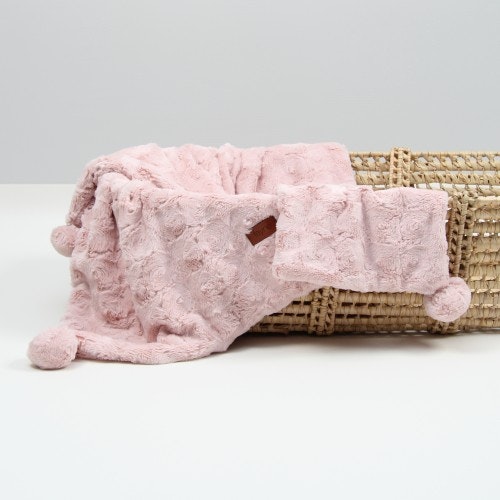 Fayne luxury pink plush blanket 
