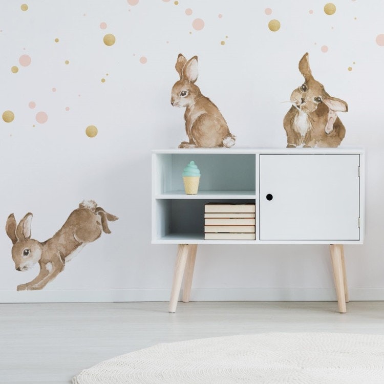 Wall Stickers Rabbits, Happy Wonderland 