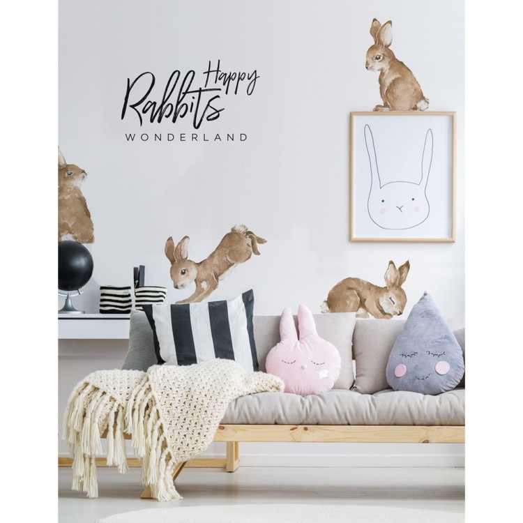 Wall Stickers Rabbits, Happy Wonderland 