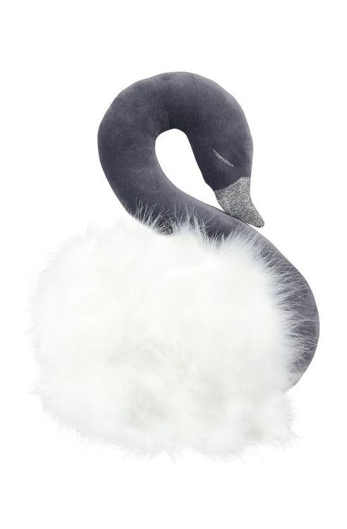 Wall decoration grey swan with white down, Cotton & Sweets 