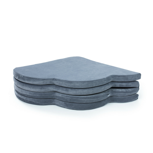 Misioo, Large and flexible play mat, grey flower 