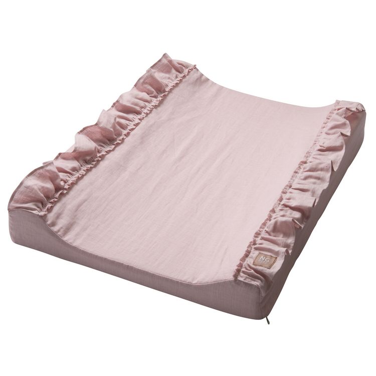 NG Baby Linen changing mat with flounce , Light pink 