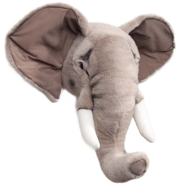 Brigbys elefanthuvud, djurhuvud till barnrummet Brigbys elefanthuvud, djurhuvud till barnrummet