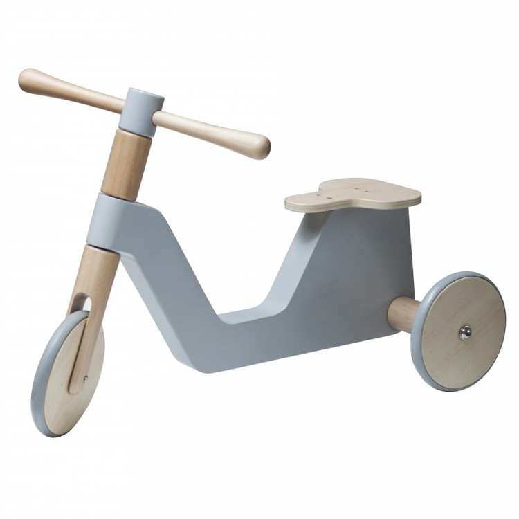 Sebra, trehjuling scooter grå 