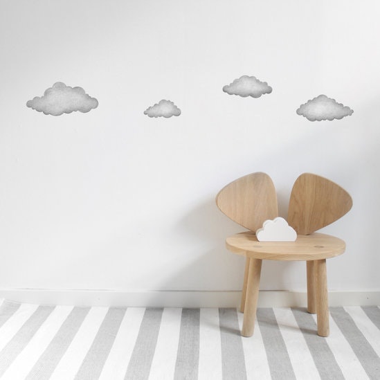 Graphite grey clouds wall stickers, Stickstay 