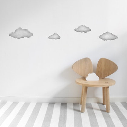 Graphite grey clouds wall stickers, Stickstay