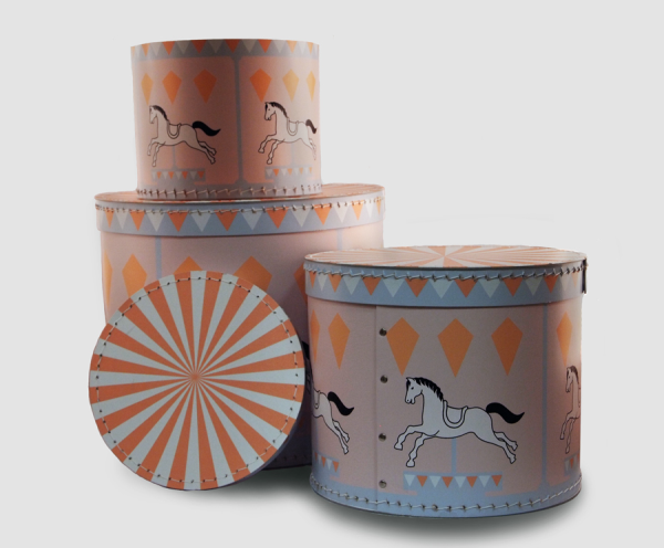 Storage box 3 pack , Carousel and Horse 