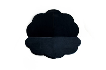 Misioo, Large and flexible play mat, dark blue flower