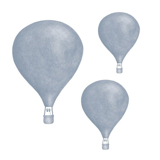 Light blue balloons wall stickers, Stickstay 