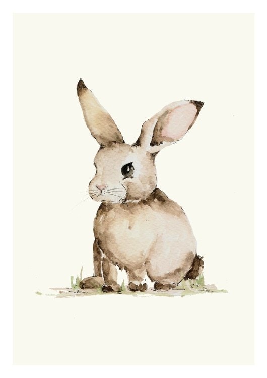 Poster small rabbit, poster for children's room 