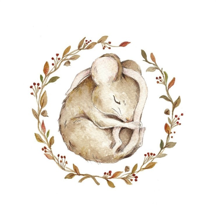 Poster sleeping mouse, poster for children's room 