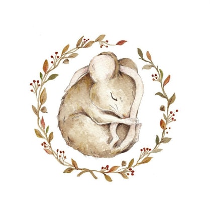 Poster sleeping mouse, poster for children's room