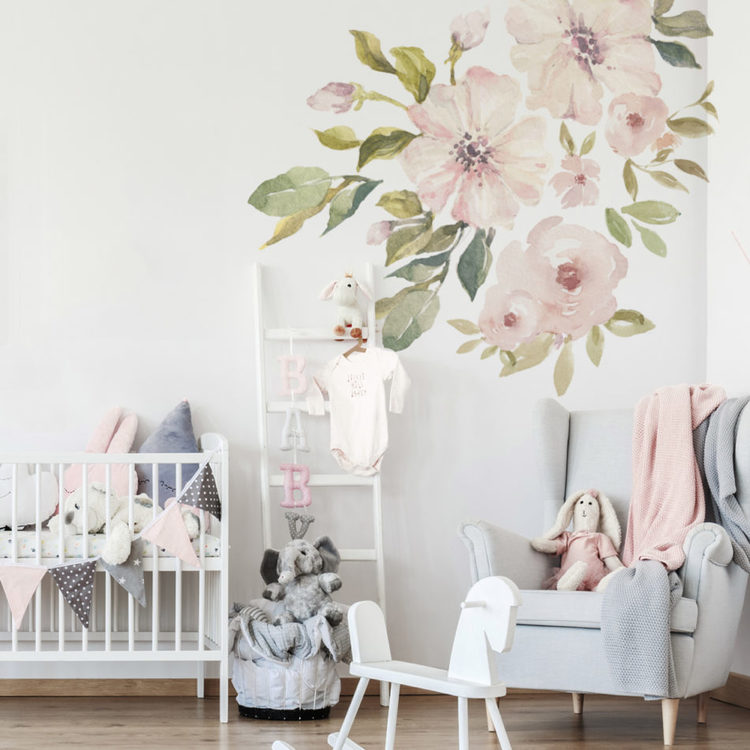 Väggklistermärken till barnrummet magnolias 