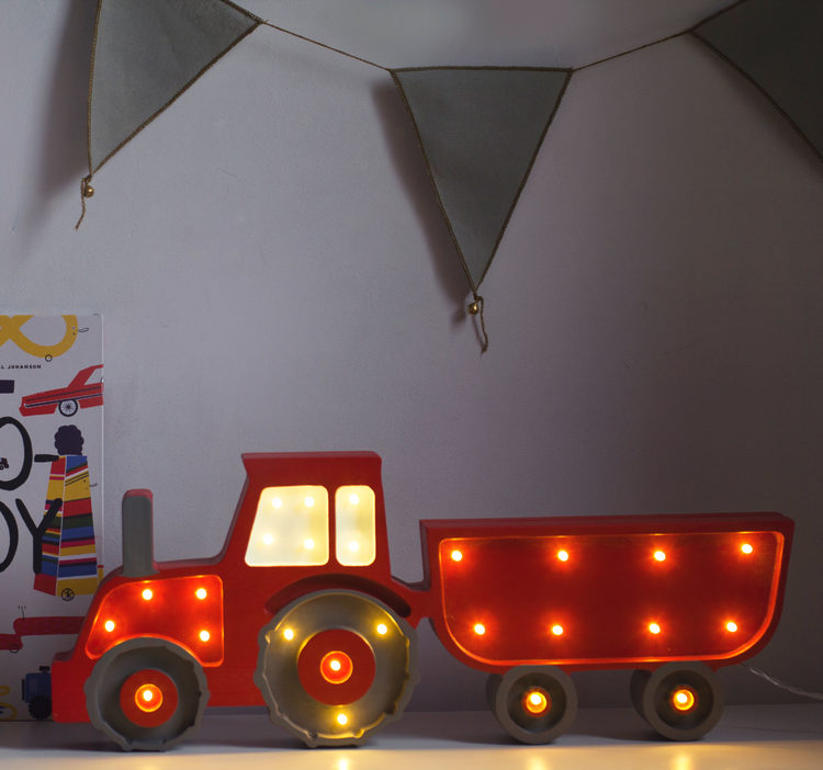 Little Lights, Nattlampa till barnrummet, Traktor Röd 