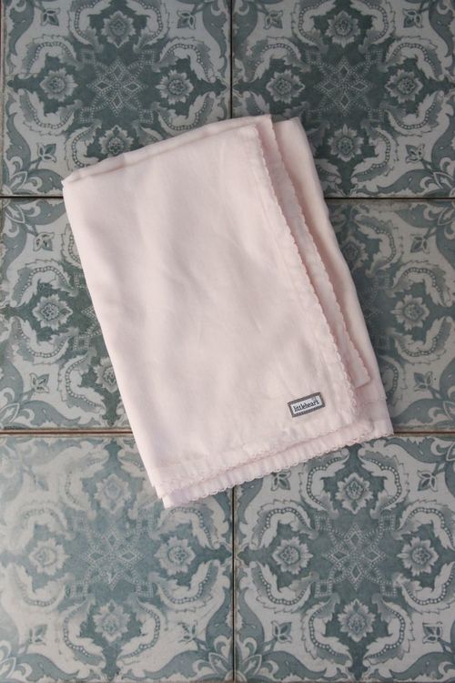 Little Heart blanket, muslin blanket pink 