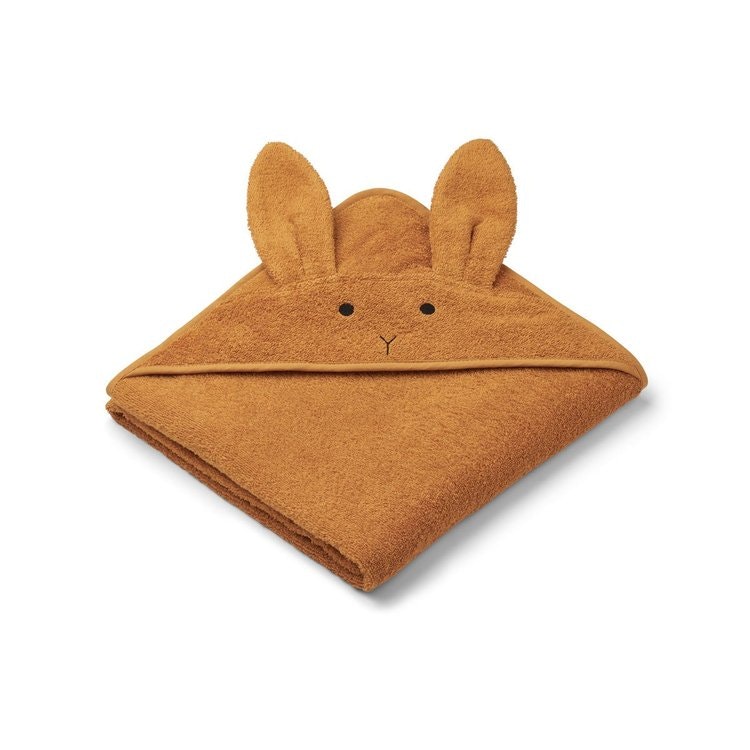 Liewood hooded towel, Augusta Rabbit Mustard 