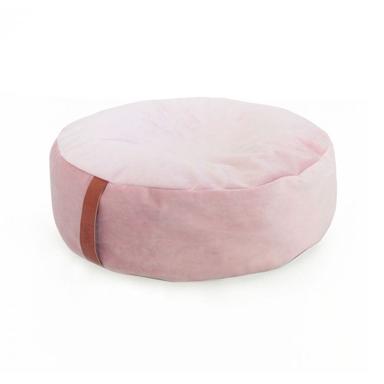 Fayne, round seat pouf , pink 