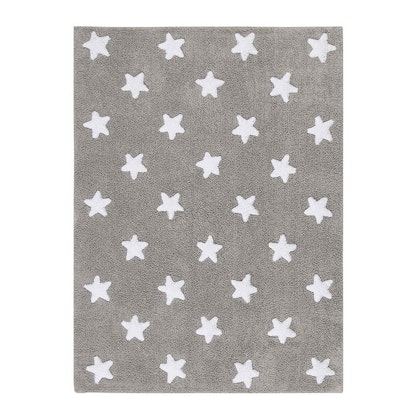 Lorena Canals carpet for children's room 120 x 160, grey stars