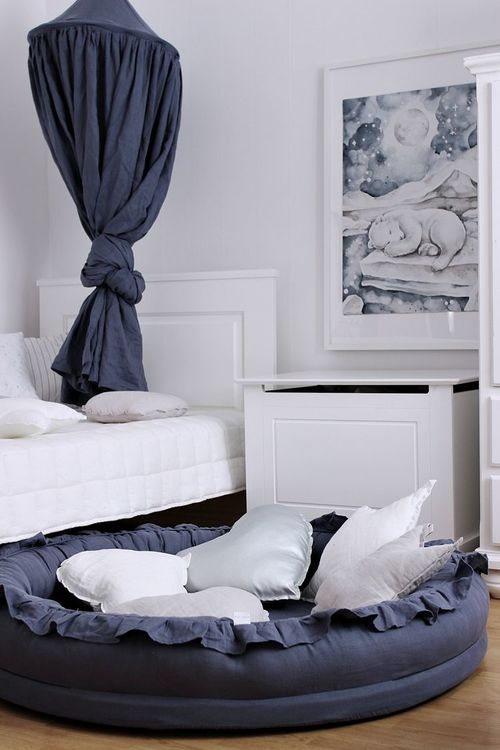 Cotton&Sweets graphite junior nest in 100% linen