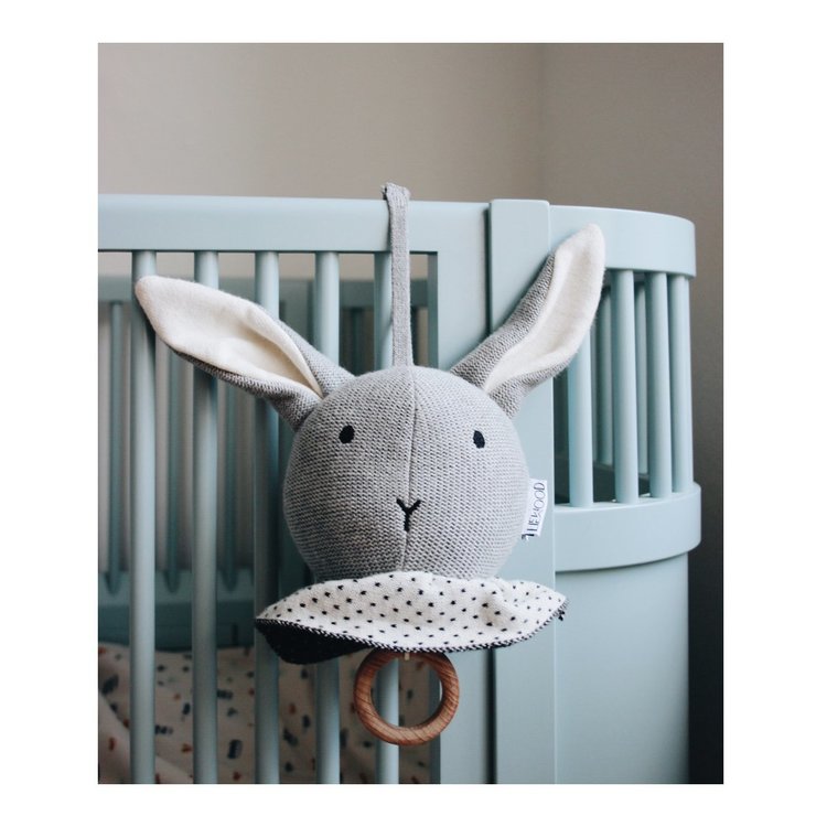 Liewood, Angela music mobile, bed mobile grey rabbit 