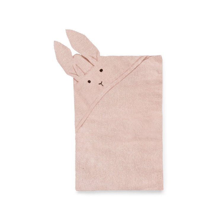 Liewood knitted blanket, Willie rabbit rose 