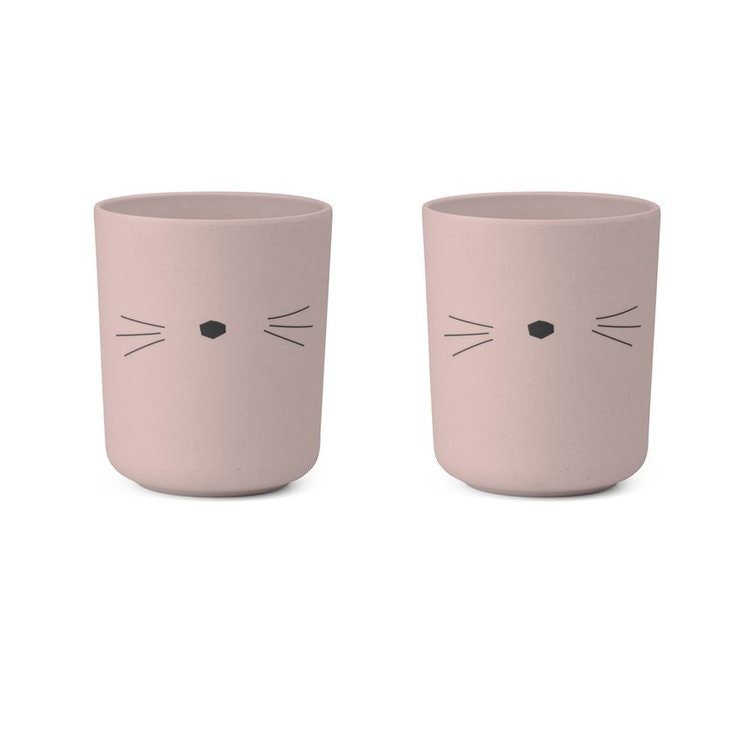 Liewood, Bente mug - 2 pack, cat pink 