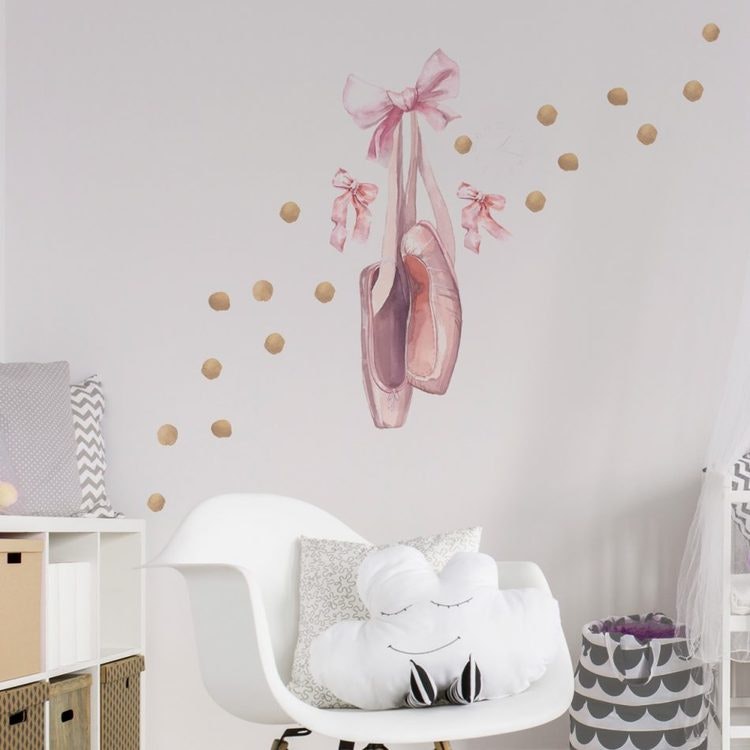 Gold Ballerina, Wall sticker set, Dekornik 