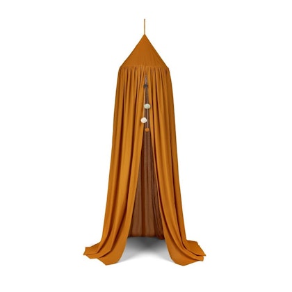 Liewood mustard bed canopy with light loop