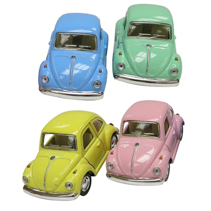 Toy car Volkswagen pastel beetle mini pink 