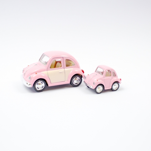 Toy car Volkswagen pastel beetle mini pink 
