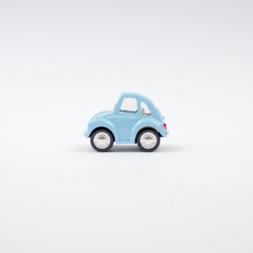 Leksaksbil Volkswagen pastell beetle mini blå 