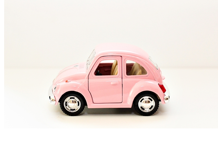 Leksaksbil stor Volkswagen pastell beetle rosa 