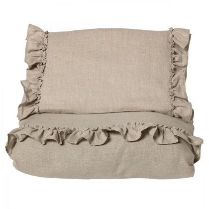 Ng Baby duvet cover in linen with Flounce, natural