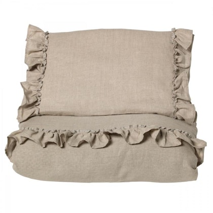 Ng Baby duvet cover in linen with Flounce, natural