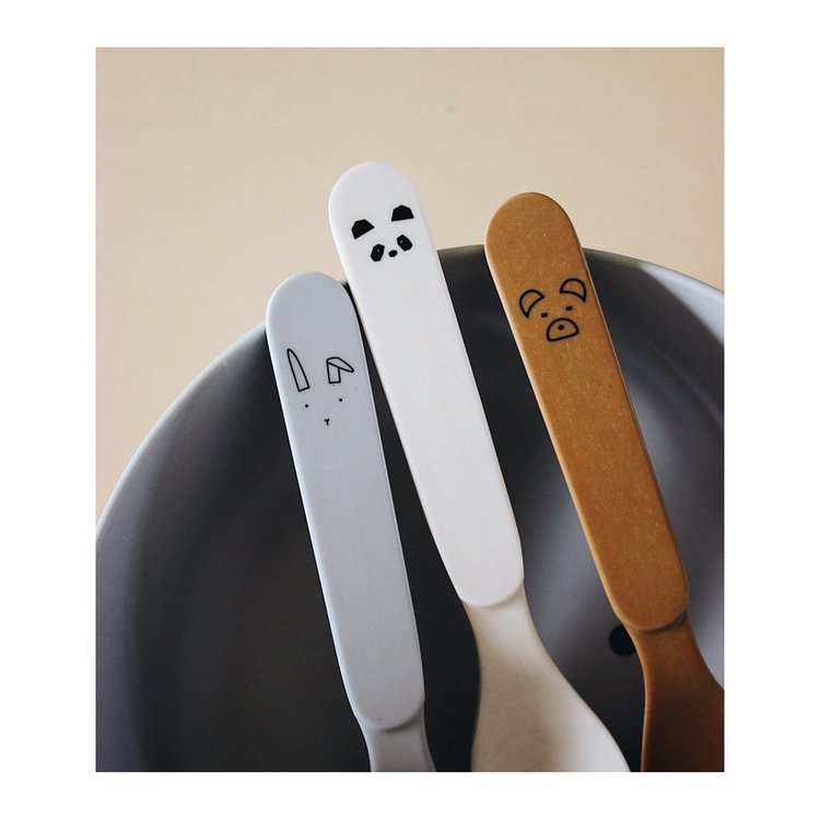 Liewood, Ruth 2-pack spoons , rabbit dumbo grey 