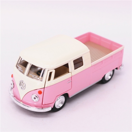 Toy car large Volkswagen pastel bus cab pickup pink 