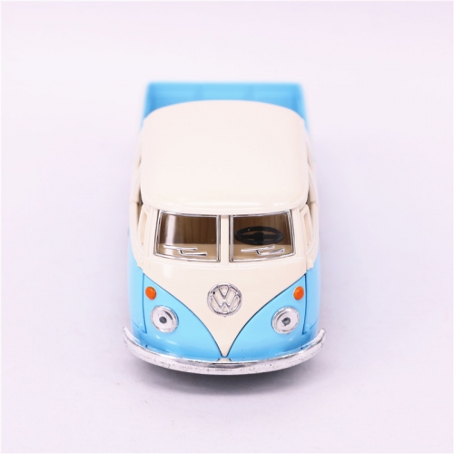 Toy car large Volkswagen pastel bus cab pickup blue 