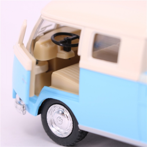 Toy car large Volkswagen pastel bus cab pickup blue 