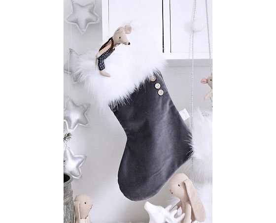 Cotton & Sweets , graphite Christmas stocking 