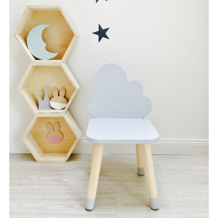 Grey cloud chair for the children's room 