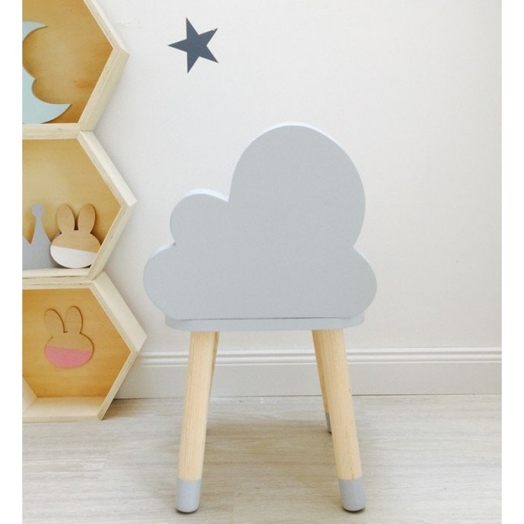 Grey cloud chair for the children's room 