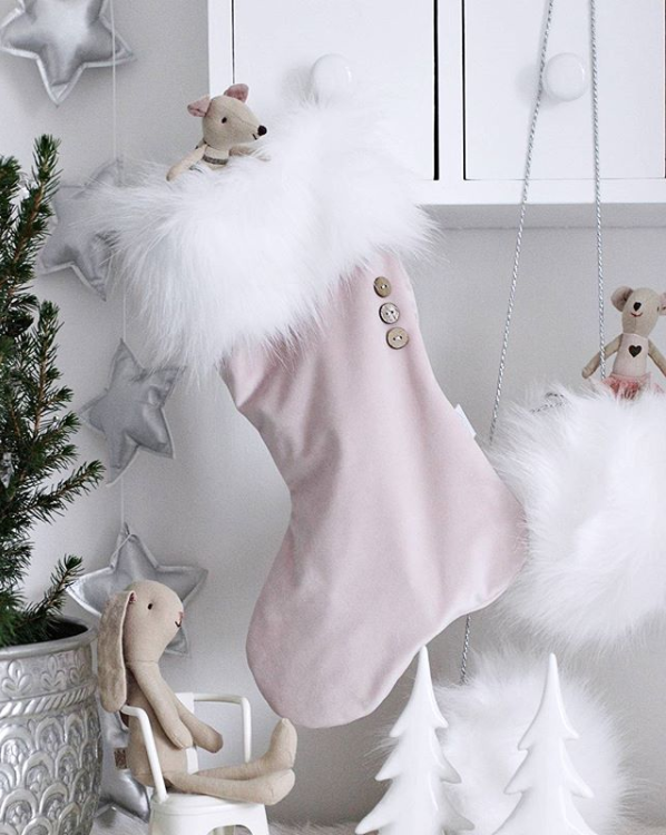 Cotton & Sweets, pink Christmas stocking 