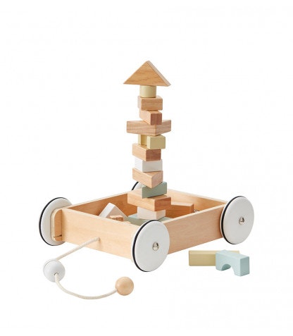 Kids Concept, trolley with blocks 