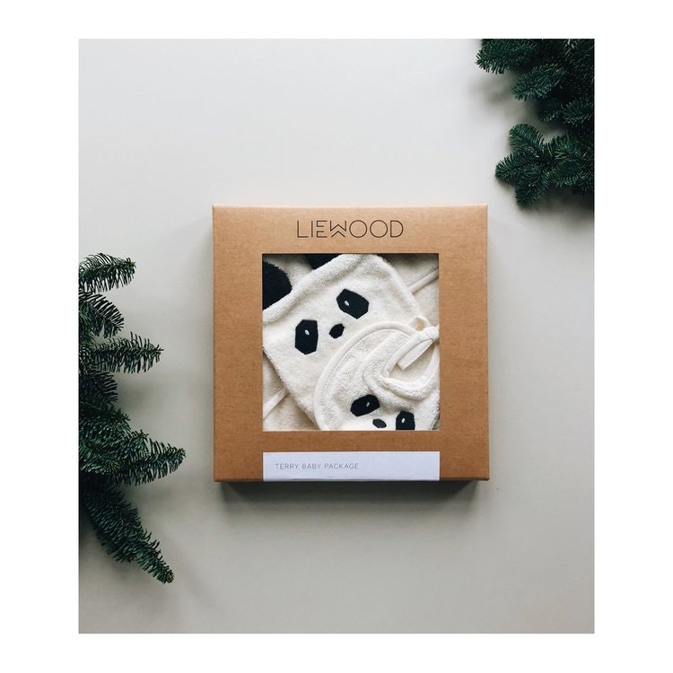 Liewood, adele terry baby set, gift set, panda 