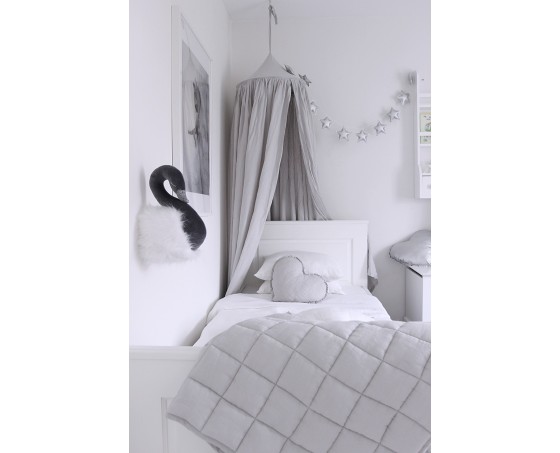 Light grey cotton bed canopy for children's room , Cotton & Sweets 
